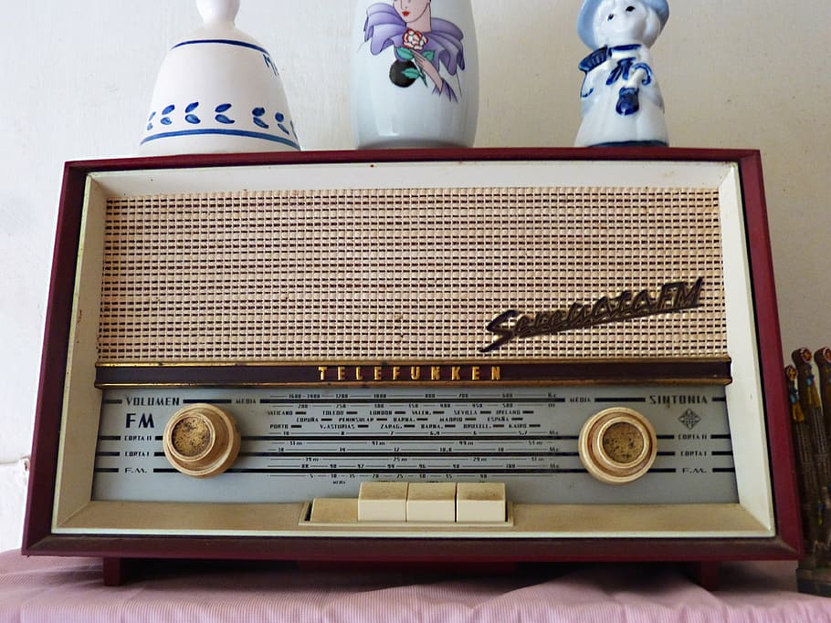 radio, old, vintage, receptor, telefunken, valves within, music, HD wallpaper
