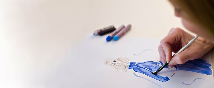 person painting on white printer paper, as an example, drawing HD wallpaper