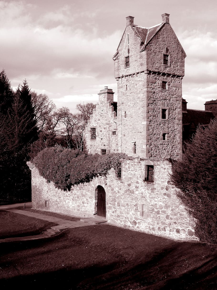 Castle, Mains, Dundee, building exterior, history, architecture HD wallpaper