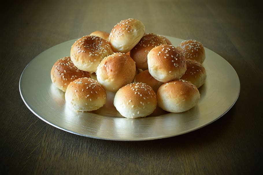 HD wallpaper: baked breads with sesame seeds, sesame buns, food, flavor,  chef | Wallpaper Flare