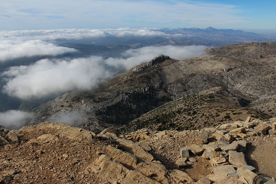 nature, landscape, mountain, clouds, beauty in nature, sky HD wallpaper