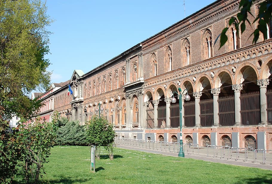 Milan, Ca, Granda, arch, architecture, history, grass, travel destinations HD wallpaper