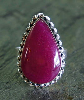 Ruby, Red, Teardrop, Metal, silver, jewelry, stone, gem, gemstone HD wallpaper