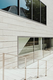 architectural photography of building, white painted wall, window HD wallpaper
