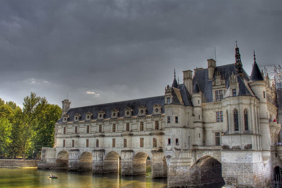 castle, chenonceau, river, cher, loire, france, landmark, travel HD wallpaper