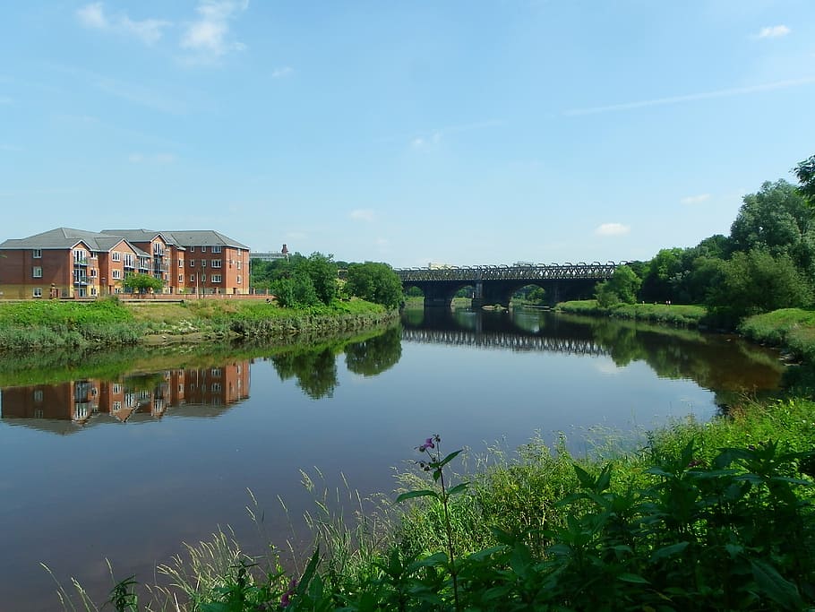 warm, sunny, day, river, ribble, north, union, bridge, built structure HD wallpaper