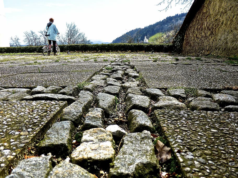 path, stones, walkway, direction, view, pavement, route, footpath HD wallpaper
