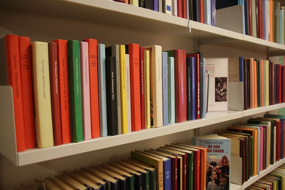 books, bookshelf, library, publication, education, large group of objects HD wallpaper