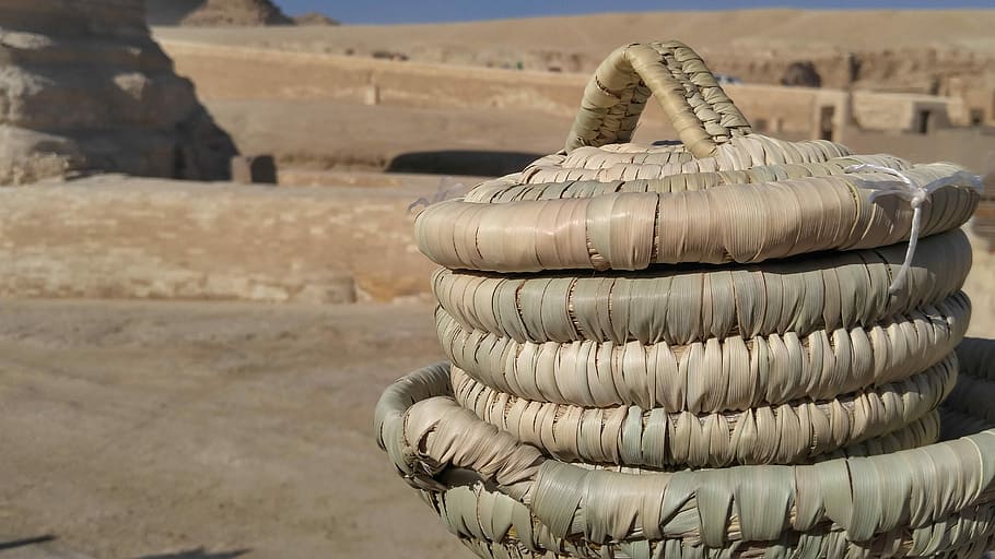 Basket, Egypt, Sphinx, Desert, Crafts, stack, no people, day HD wallpaper