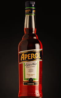 aperol, bottle, alcohol, spirits, beverages, studio shot, container HD wallpaper