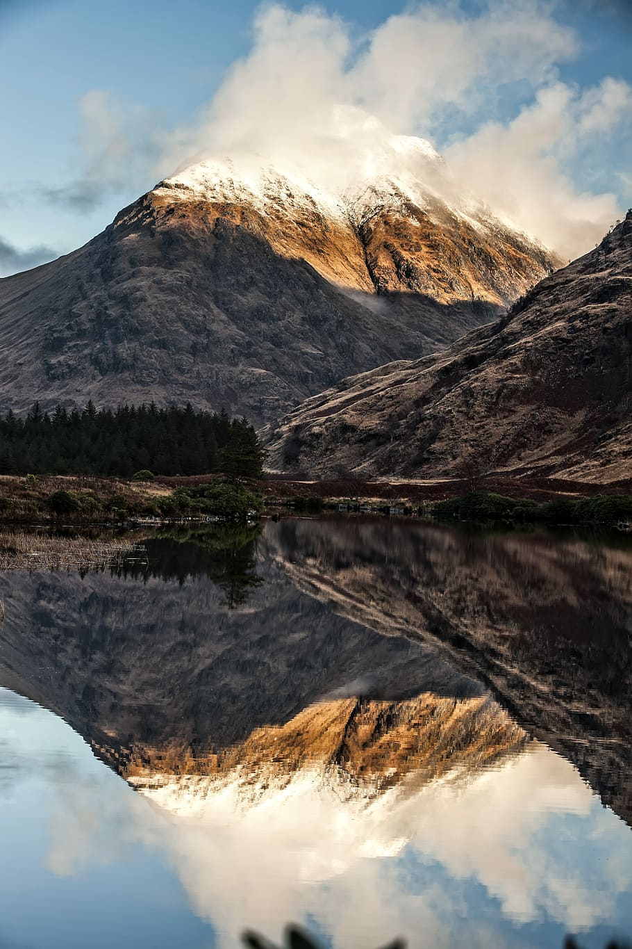 mountains, lake, reflection, water, sky, cloud - sky, scenics - nature HD wallpaper