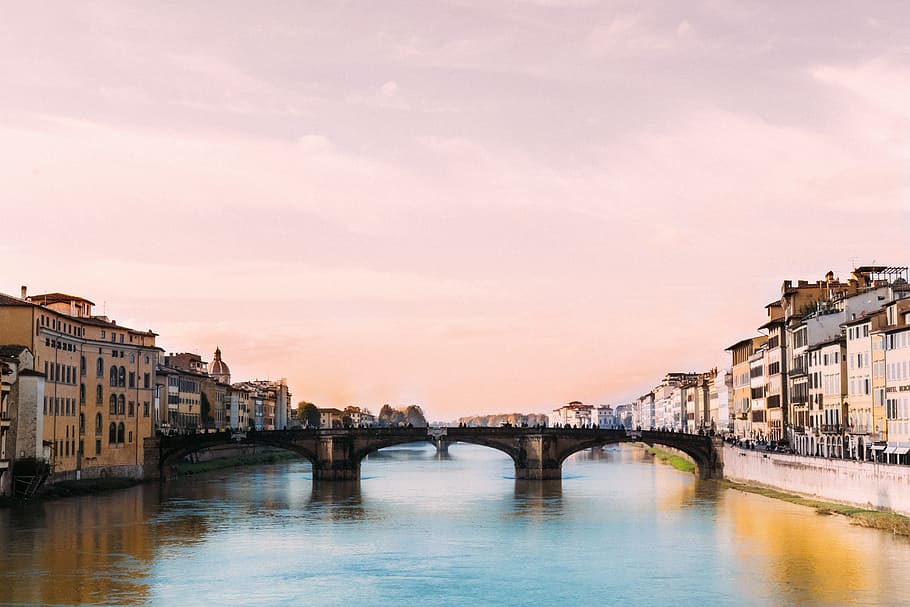 architecture, building, infrastructure, bridge, river, water HD wallpaper