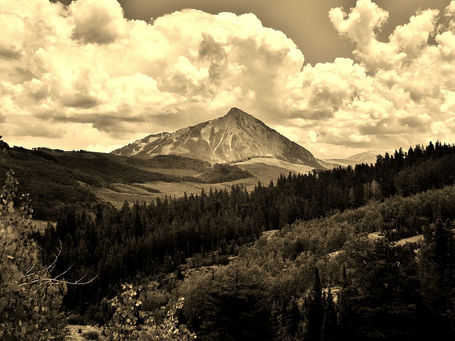 mountain, colorado, crested butte, clouds, outside, sky, scenic HD wallpaper