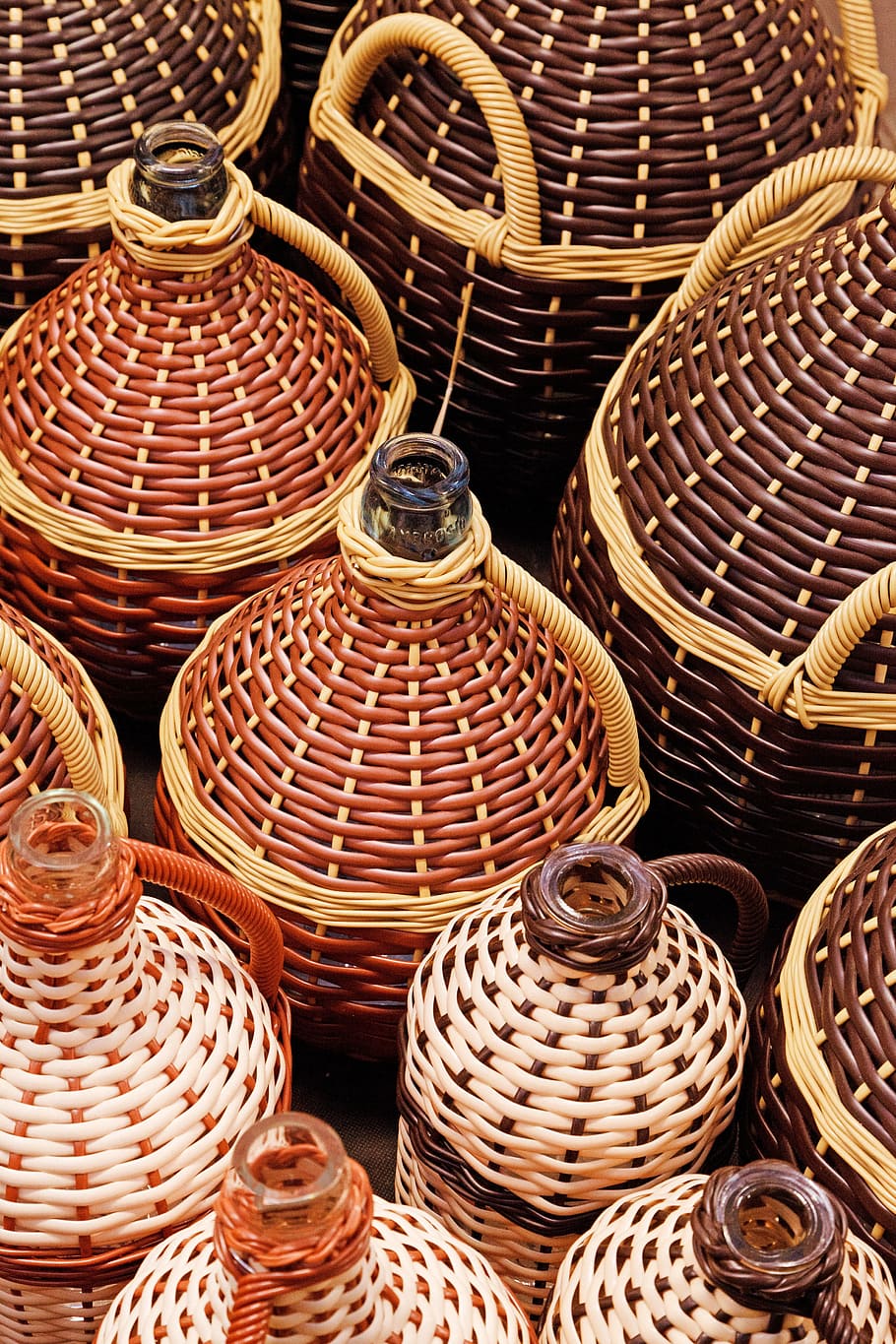 Alcohol, Basket, Beverage, Bottle, Brown, carboy, container HD wallpaper