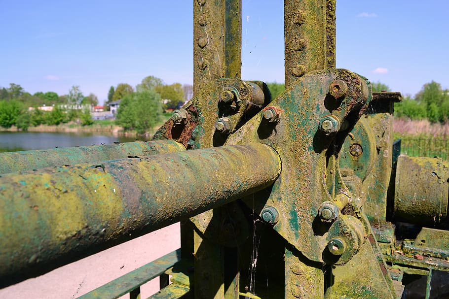 monument technology, lock, technical construction, machine HD wallpaper