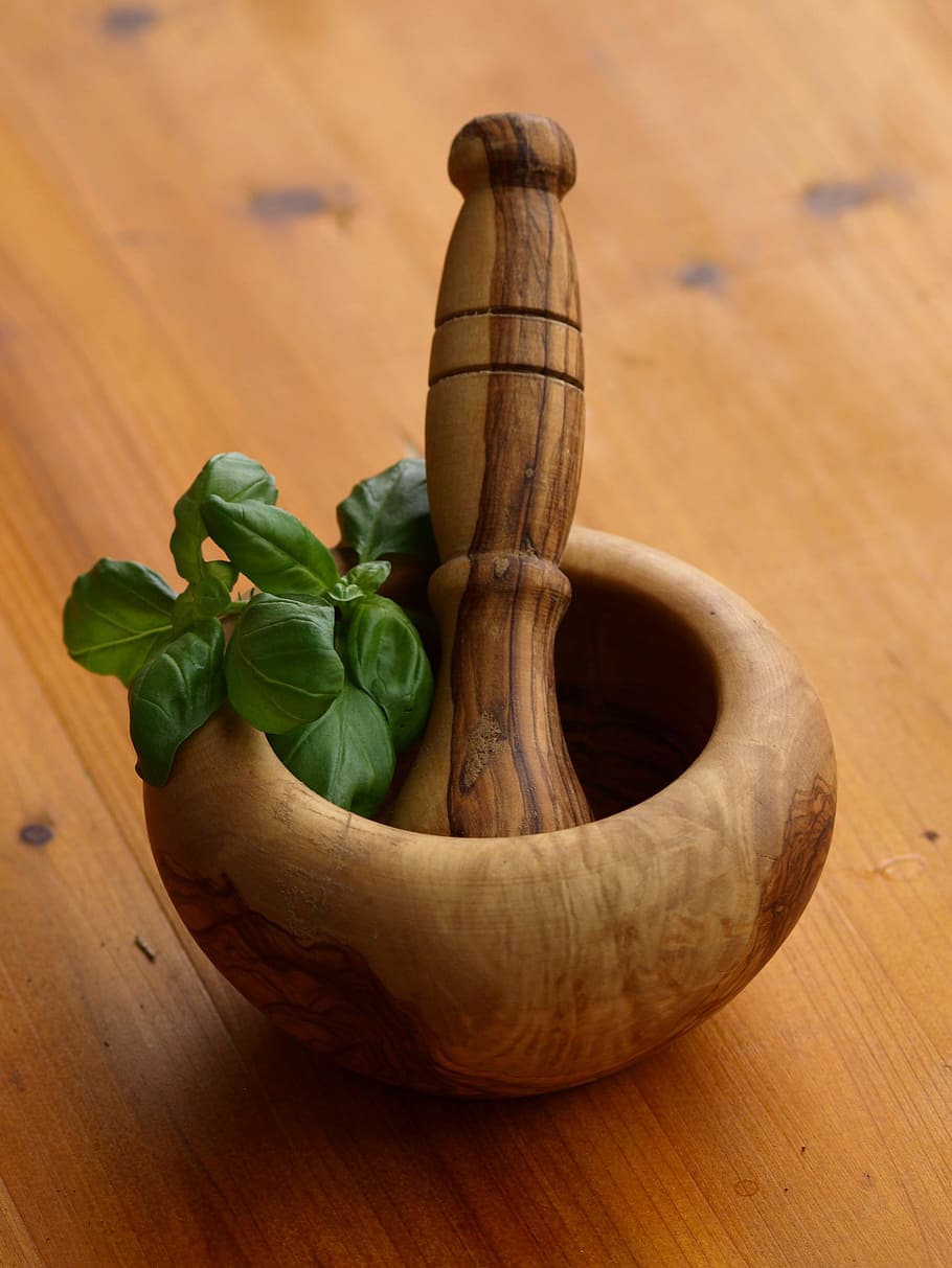 plunger, crush, kitchen, mortar, wood - material, table, food and drink HD wallpaper