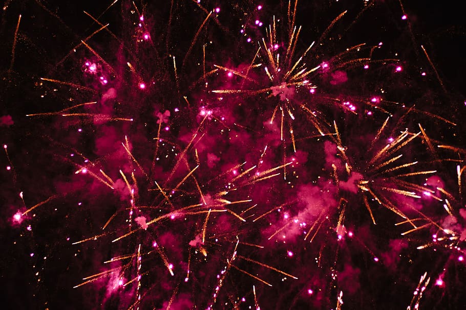 firework display at night time, fireworks in the sky during nighttime HD wallpaper