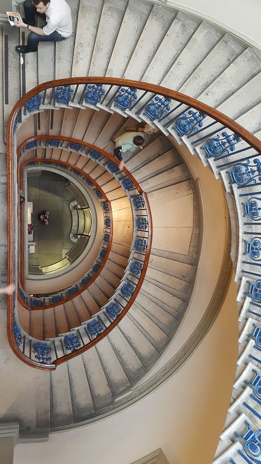 Stairs, Round, Spiral, Gallery, Somerset, england, london, uk HD wallpaper
