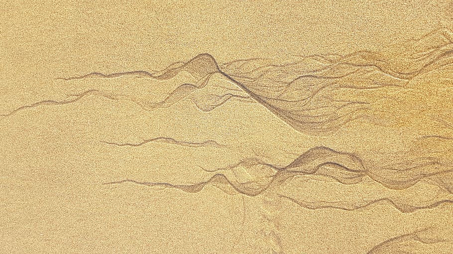 photo of brown mountain artwork, sand, pattern, beach, backgrounds HD wallpaper
