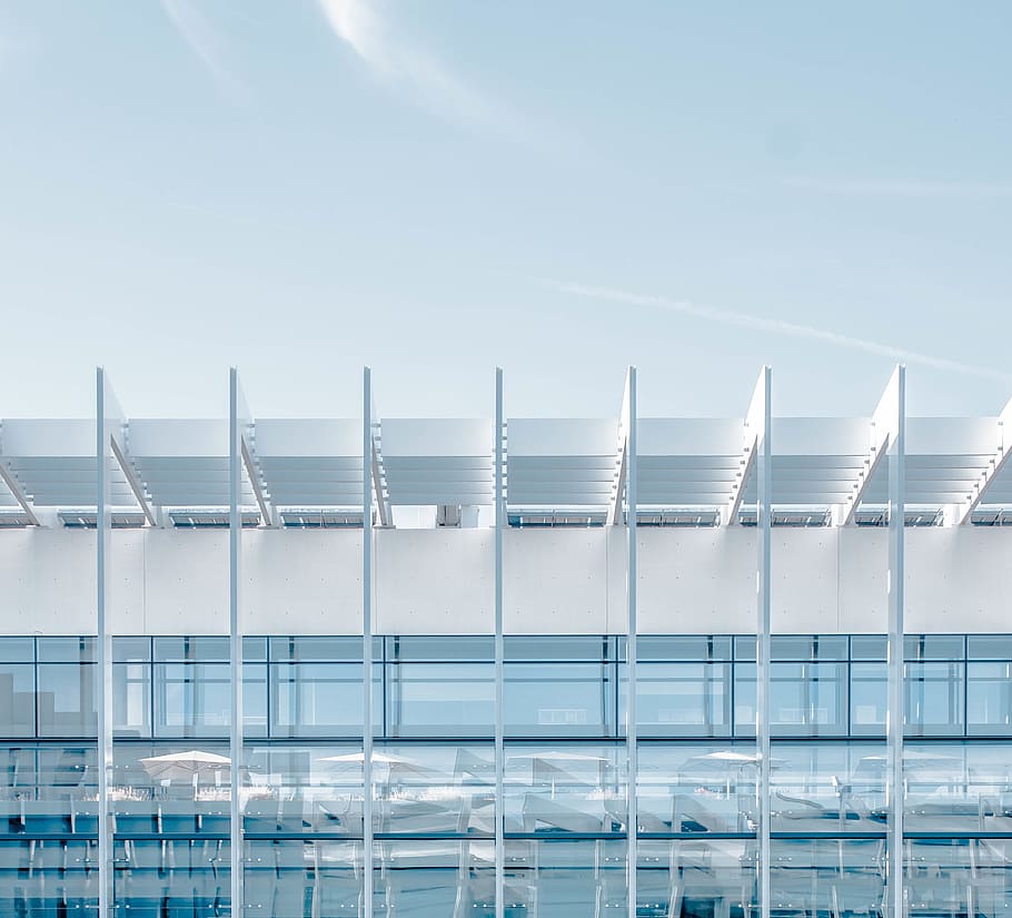 architecture, building, infrastructure, glass, sky, day, no people HD wallpaper