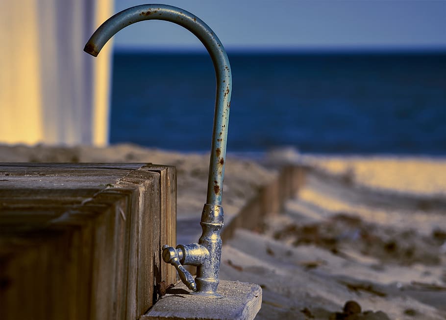 great, tap, sun, blue, sand, romania, seaside, water, lonely HD wallpaper