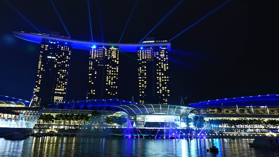 Singapore, Marina Bay Sands, singapore landmark, singapore river, HD wallpaper