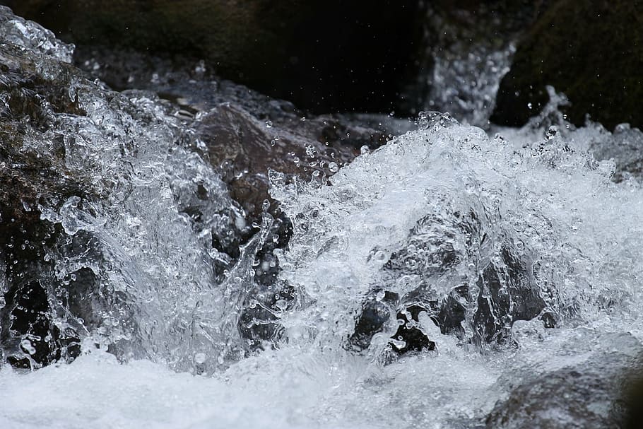 running water, river, rapids, rio, motion, splashing, nature HD wallpaper