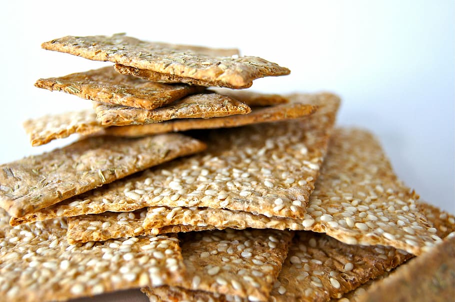 biscuit, biscuits, close-up, food, grains, sesame seeds, snack HD wallpaper