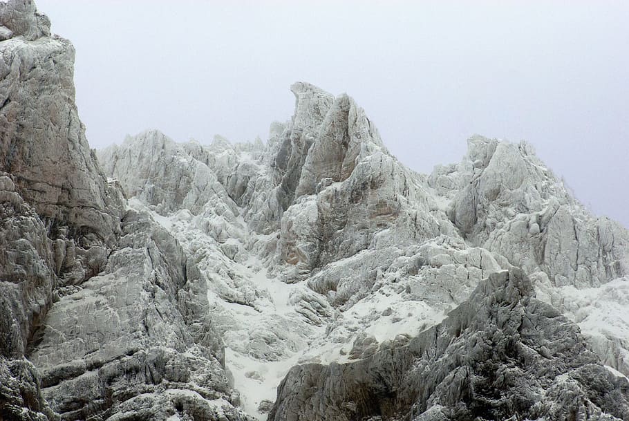 Mountain, Winter, Snow, Montbrison, ecrins, alps, nature, winter scenery HD wallpaper