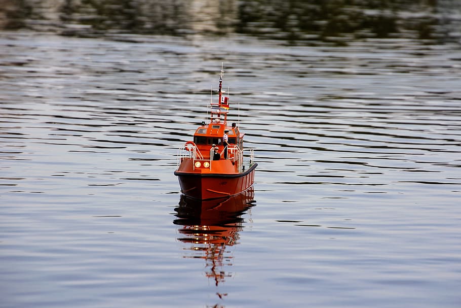 rescue ship, lifeboat, coast, lake, sea, water, water rescue, HD wallpaper