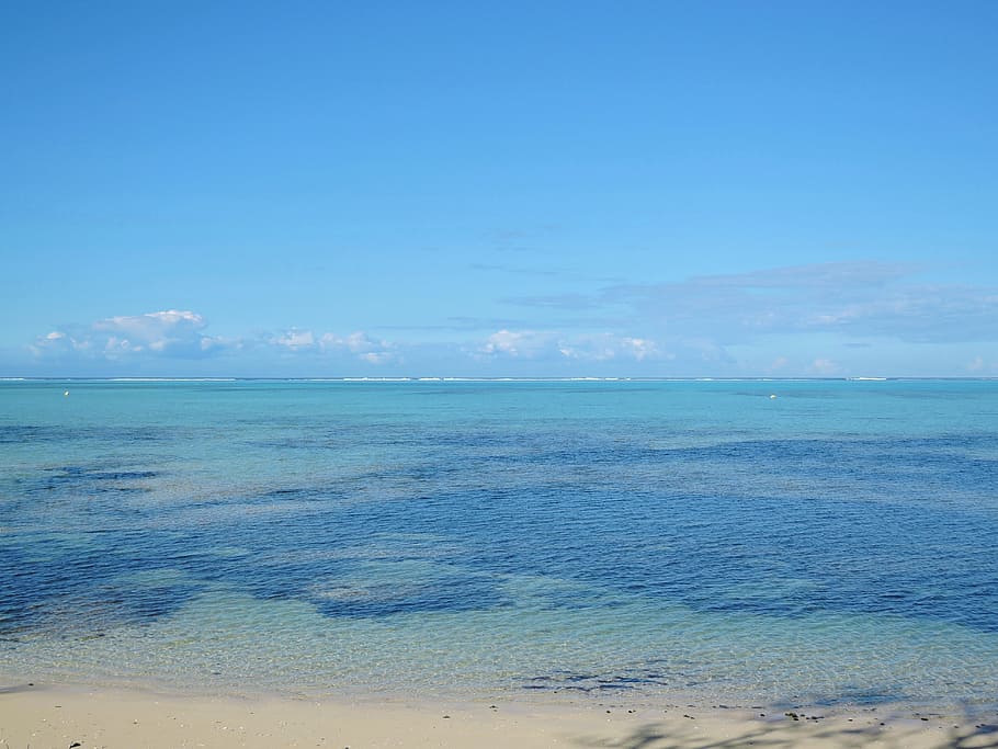 lagoon, reef, pacific ocean, blue, blue background, wallpaper HD wallpaper