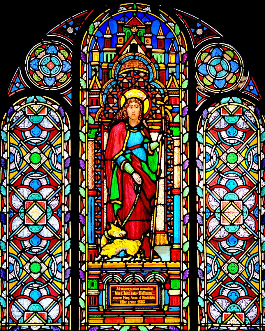 church window, glass window, stained glass window, christian, HD wallpaper