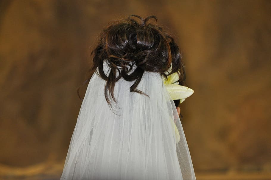 Wedding, White, Married, Veil, bride and groom, marry, wife HD wallpaper