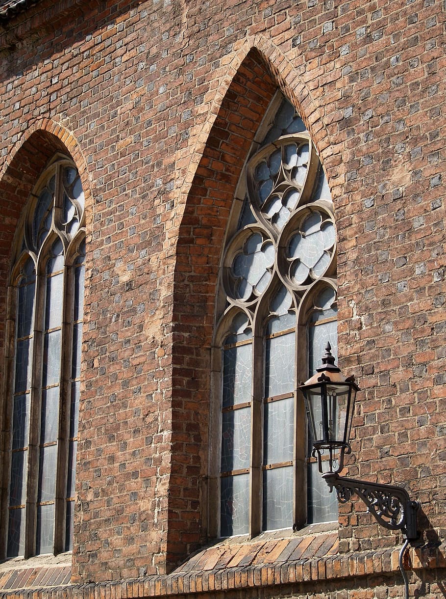Window, Brick, Architecture, Wrocław, brick wall, no people HD wallpaper
