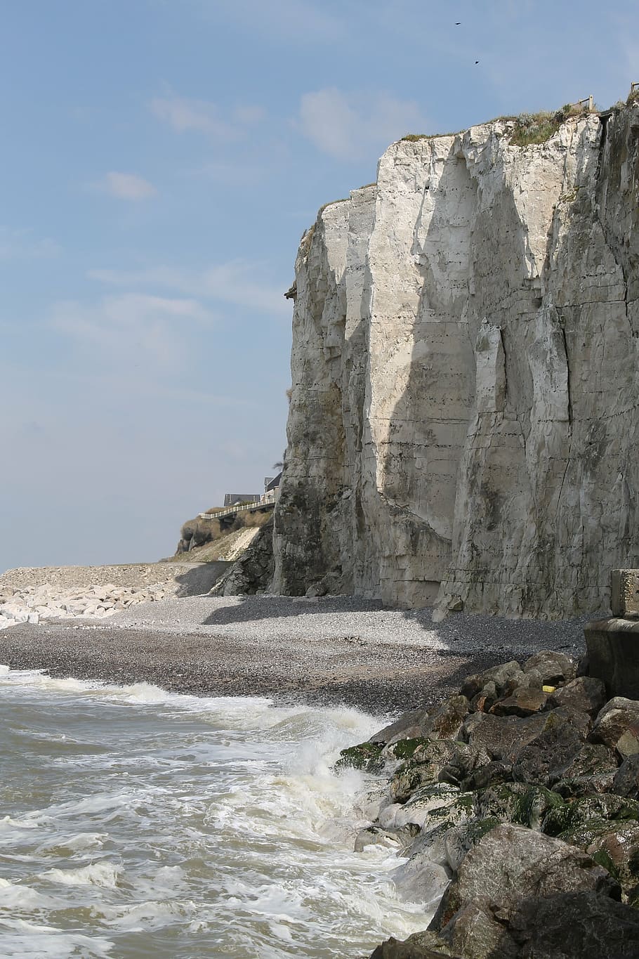 ault, cliffs, sea, normandy, nature, landscape, rock, water HD wallpaper