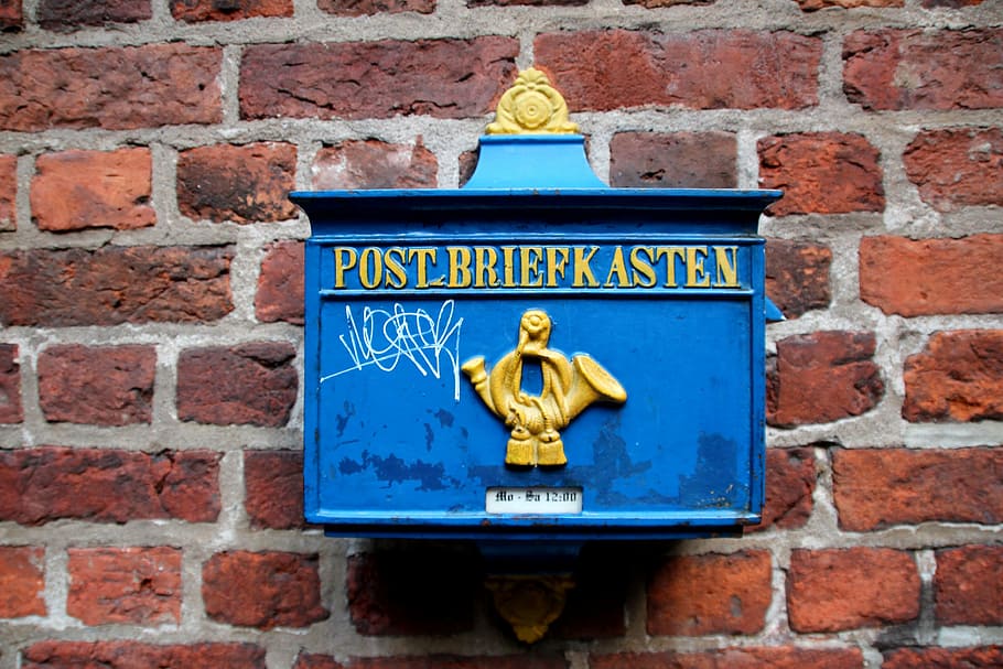 Post Briefk Asten box on wall, post mail box, letters, send, mailbox