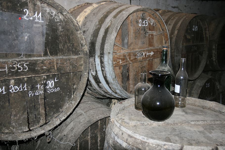 cognac, barrel, alcohol, vintage, strong, old, expensive, beverage