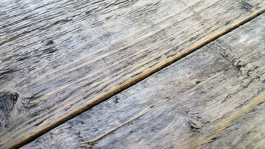 gray wooden surface, floor, table, planking, veins, old wood HD wallpaper