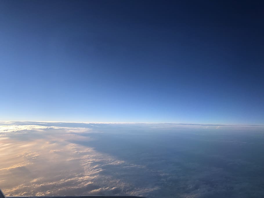 sky, sunset, nature, clouds, light, dusk, cloud - sky, blue HD wallpaper