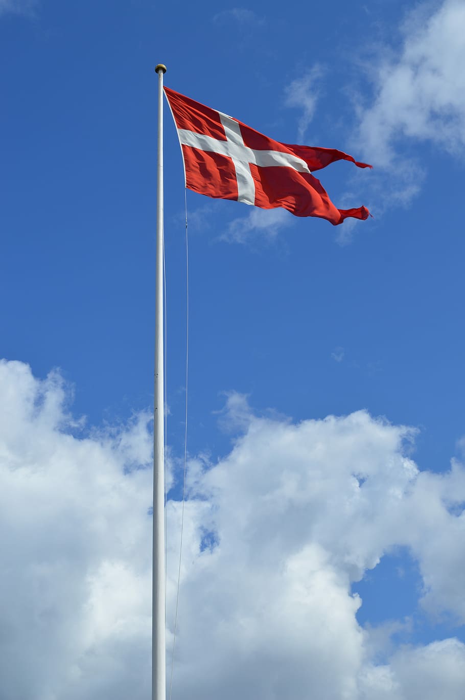 Danish Flag, Denmark, symbol, national, europe, country, banner, HD wallpaper