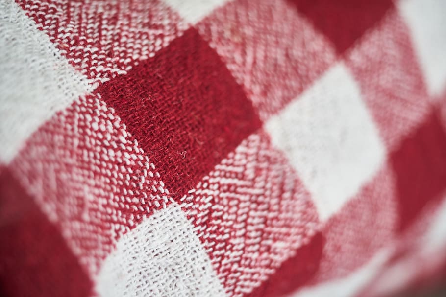 cover, plaid, red, pattern, towel, fabric, textile, soft, white HD wallpaper