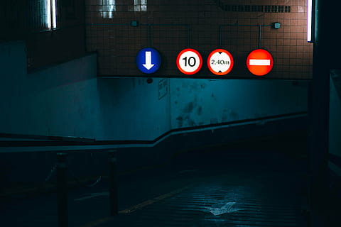 LED road sign, asphalt, automobile, basement, built, business HD wallpaper