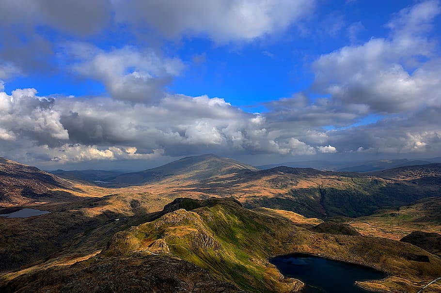 nature, landscape, clouds, sky, mountain, hill, trees, travel HD wallpaper