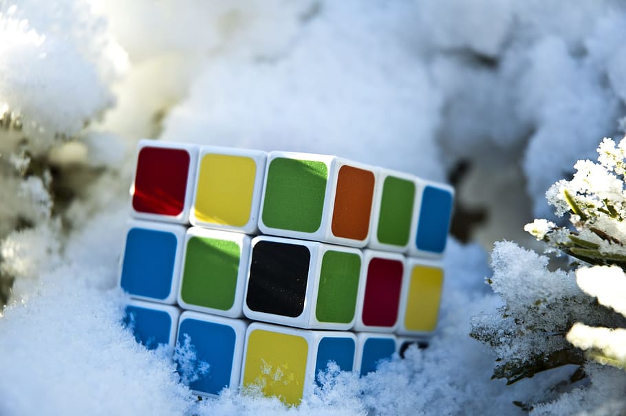 Rubik'S Cube, Game, Cube, Winter, game outside, solution, strategy HD wallpaper
