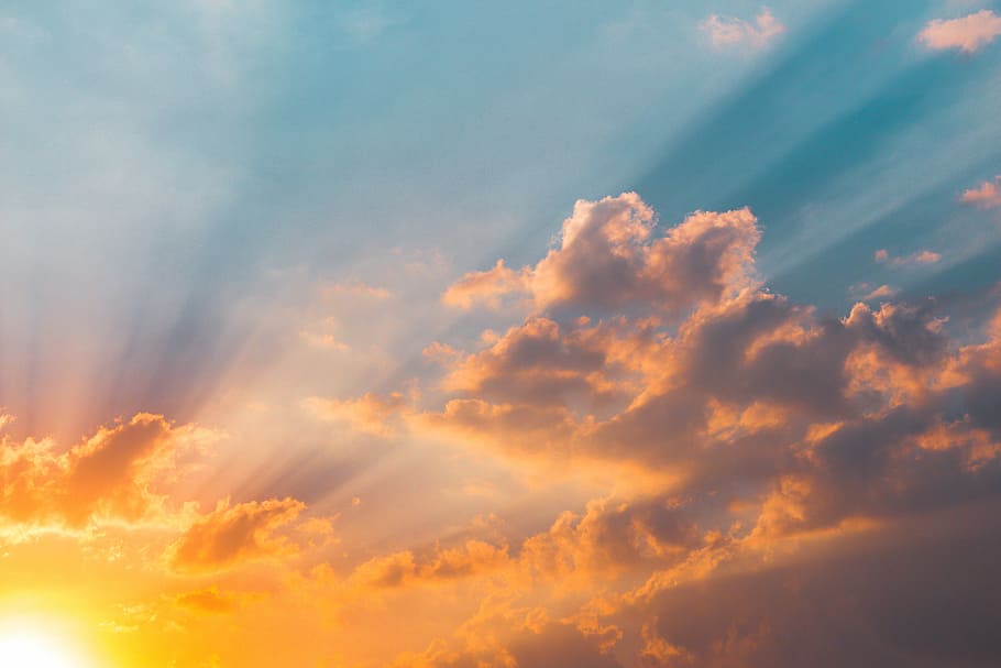 party clouds, clouds during sunset, sunrise, mist, sunflare, cloud - sky HD wallpaper