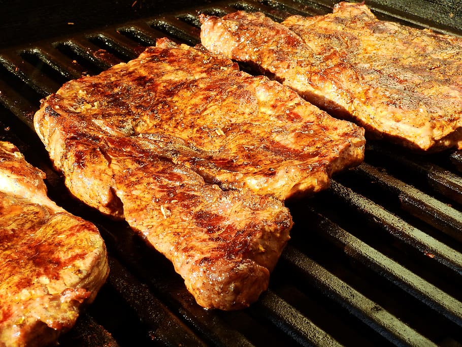 barbecue, grilled, meat, steak, delicious, tasty, beef, food HD wallpaper