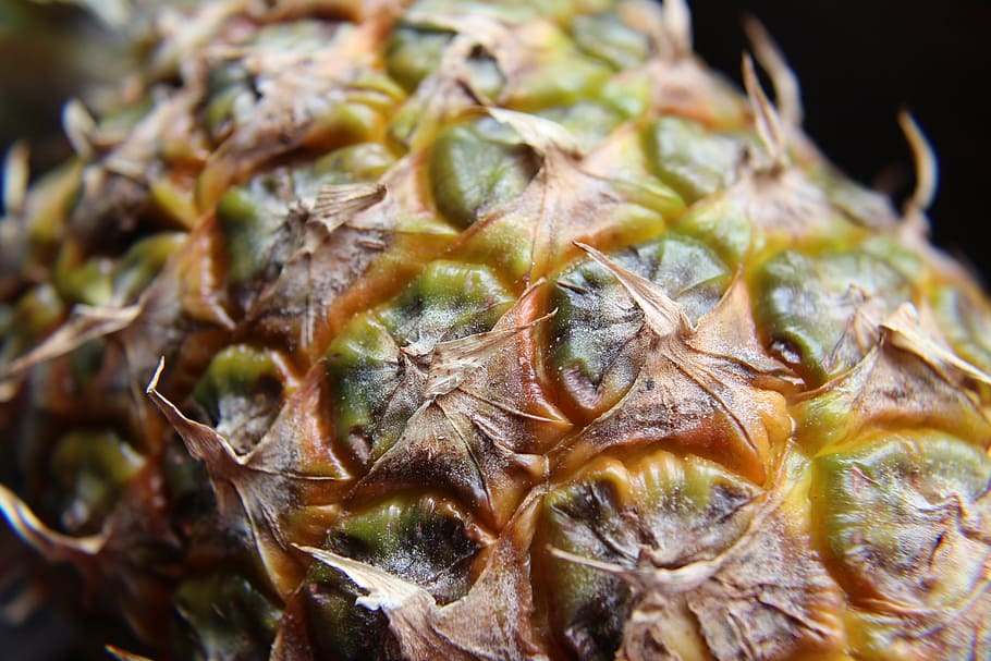 pineapple, close, macro, food, vitamins, fruit, healthy, sweet HD wallpaper
