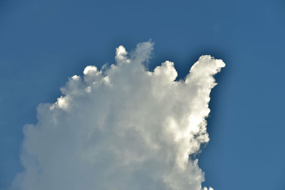cloud, sky, white, cloud - sky, cloudscape, blue, white color HD wallpaper
