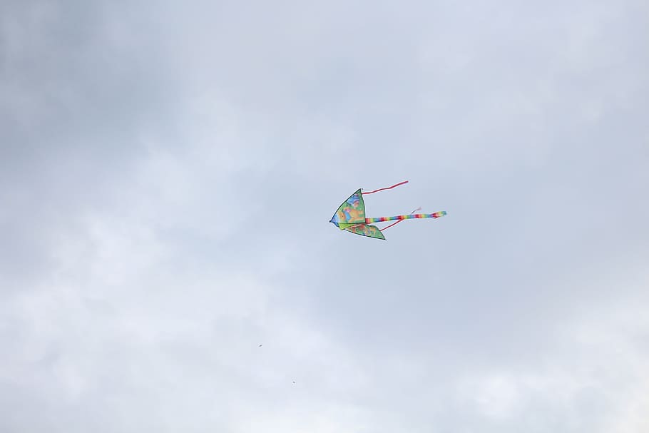 kite, sky, color, flying, air, parachute, parachuting, skydiving HD wallpaper