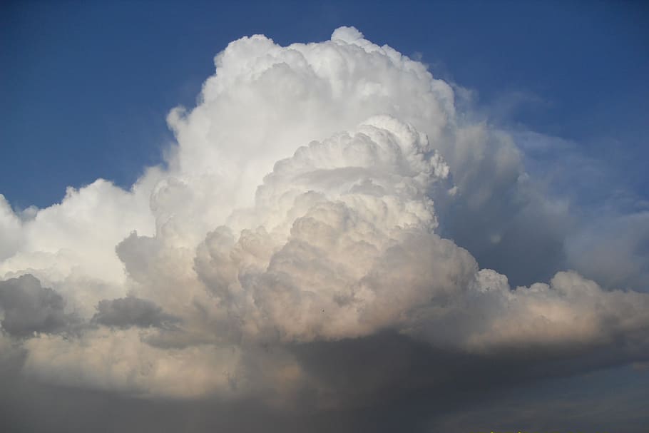 sky, clouds, white, wind power, cloud - sky, beauty in nature HD wallpaper